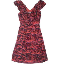 Marc New York Andrew Marc Dress Ruffled Sleeves Red Black Size Small S Petite eBay at eBay