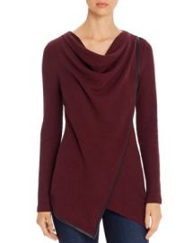 Marc New York Cowl Neck Waffle-Knit Top   Bloomingdales at Bloomingdales