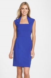 Marc New York by Andrew Marc Collar Stretch Sheath Dress   Nordstrom at Nordstrom