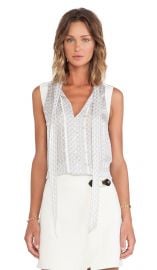 Marc by Marc Jacobs Damara Print Crinkle Blouse in Antique White Multi  REVOLVE at Revolve