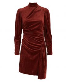 Marcel Draped Corduroy Mini Dress at Intermix