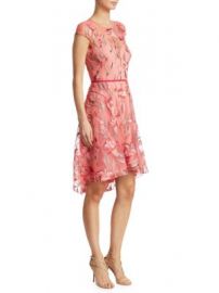 Marchesa Notte - Embroidery Fit-And-Flare Dress at Saks Fifth Avenue