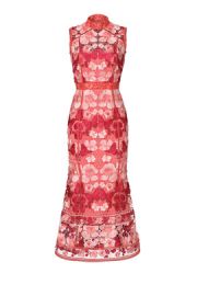 Marchesa Notte Butterfly Lace Midi Dress at Rent The Runway