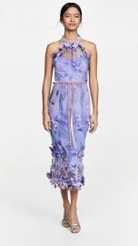 Marchesa Notte Sleeveless Tulle Halter Dress at Shopbop