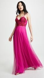 Marchesa Notte Strapless Beaded Embroidered Gown at Shopbop