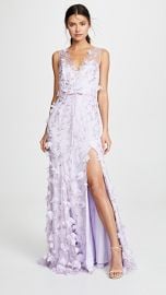 Marchesa Notte V Neck Embroidered Gown at Shopbop