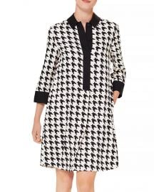 Marci Houndstooth Shirt Dress at Bloomingdales