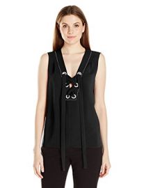 Marcia Lace-up Tank by BCBGMAXAZRIA at Amazon