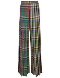 Marco de Vincenzo Multi Check Pleated High Waisted Trousers at Farfetch