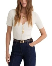 Marcy Scalloped Edge Top at Bloomingdales