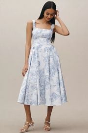 Mare Mare Chinoiserie Sleeveless Fit Flare Midi Dress at Anthropologie