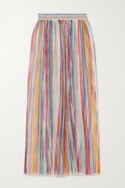 Mare striped crochet-knit midi skirt at Net a Porter