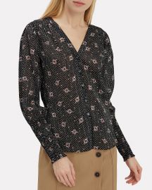 Maree Smocked Accent Blouse at Intermix