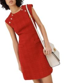 Marella Calenda Tweed Fit and Flare Dress Bloomingdales at Bloomingdales