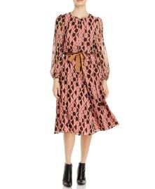 Marella Circle-Print Tie-Waist Dress at Macys