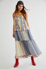 Margaret Patchwork Midi Dress at Free People