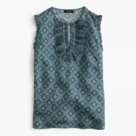 Margot top in silk foulard at J. Crew