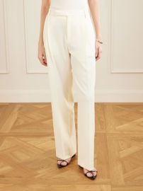 Maria McManus Pleated wool blend wide leg pants at Net a Porter