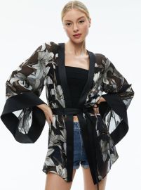 Mariana Mini Kimono In Stargazer Black Lg Alice Olivia at Alice + Olivia