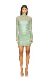 Mariandree Gaitan Claudia Dress In Mint at Revolve