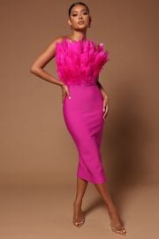 Marianna Bandage Midi Dress - Magenta Fashion Nova at Fashion Nova