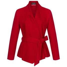 Marianna D ri Wrap Jacket with Shawl Collar at Wolf & Badger