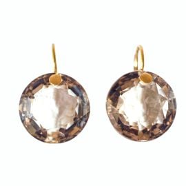 Marie Helene De Taillac Smokey Quartz Brilliant Earrings at Marie-Helene De Taillac