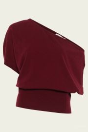 Marie Off Shoulder Top in Oxblood at Olivia