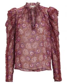 WornOnTV: Jenna’s burgundy floral tie neck blouse on Today | Jenna Bush ...