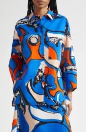 Marimekko Kukkavera Eldfamn Cotton Button Up Shirt at Nordstrom Rack