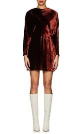 Marin Velvet Fitted Dress at Barneys Warehouse