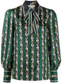 Marina Chain Print Shirt at Gucci