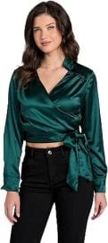 Marina Satin Tie Top at Amazon