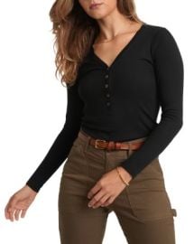 Marine Layer Lexi Rib Knit Henley Bloomingdales at Bloomingdales