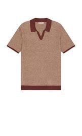 Marine Layer Liam Polo In Burgundy Natural at Revolve
