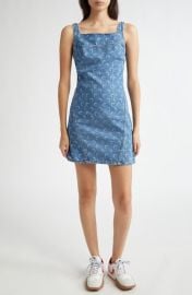 Marine Serre Crescent Moon Denim Sheath Minidress at Nordstrom