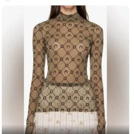 Marine Serre Flocked logo mesh top at Poshmark
