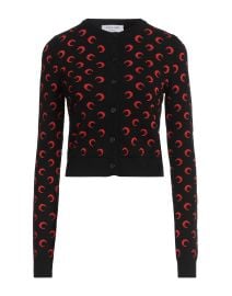 Marine Serre Moon Jacquard Knit Fitted Cardigan at ssense