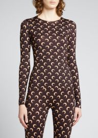 Marine Serre Moon-Print Jersey Top - at Bergdorf Goodman