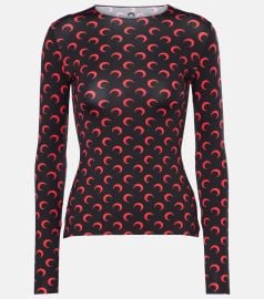 Marine Serre Moon jersey top at Mytheresa