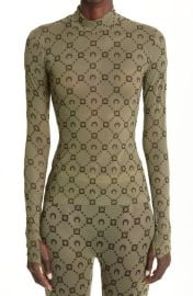 Marine Serre Moonogram Flocked Mesh Top at Nordstrom