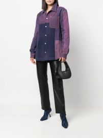 Marine Serre Patchwork Oversized Denim Shirt - at Farfetch