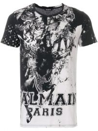 Mariniere Print T-shirt  Balmain at Farfetch