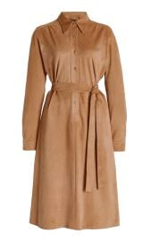 Marion Belted Suede Midi Shirt Dress By Nili Lotan at Moda Operandi