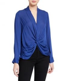 Mariposa Silk Crossover Blouse at Bergdorf Goodman