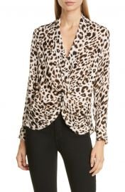 Mariposa Twist Front Silk Blouse at Nordstrom