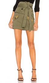 Marissa Webb Aster Cotton Canvas Skirt in Military Green Combo from Revolve com at Revolve