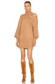 Marissa Webb Blake Button Cashmere Blend Turtleneck Dress at Forward