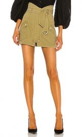 Marissa Webb Brooke Heavy Canvas Mini Skirt in Khaki Green from Revolve com at Revolve