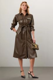 Marissa Webb Green Faux Leather Dress at Rent the Runway